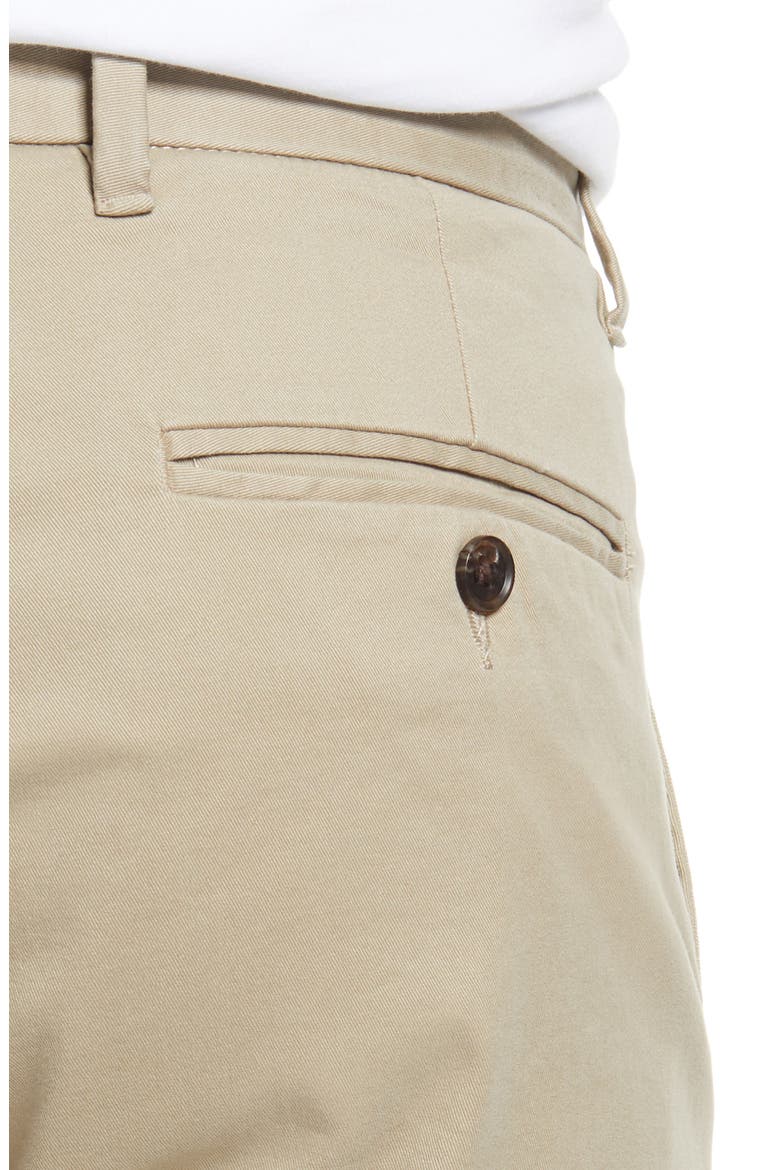 New Ballard Trim Fit Flat Front Chino Pants, Alternate, color, TAN BURROW