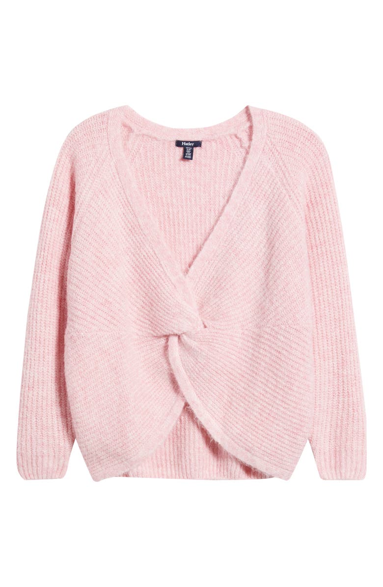 Hatley Crove Twist Front Raglan Sleeve Sweater, Alternate, color, Lilac Chiffon