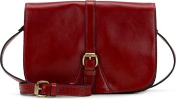 Patricia NAsh leather Red outlet large pleated satchel shoulder bag