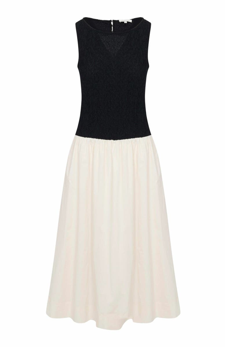 Rebecca Taylor Reese Mixed Media Dress, Alternate, color, Black