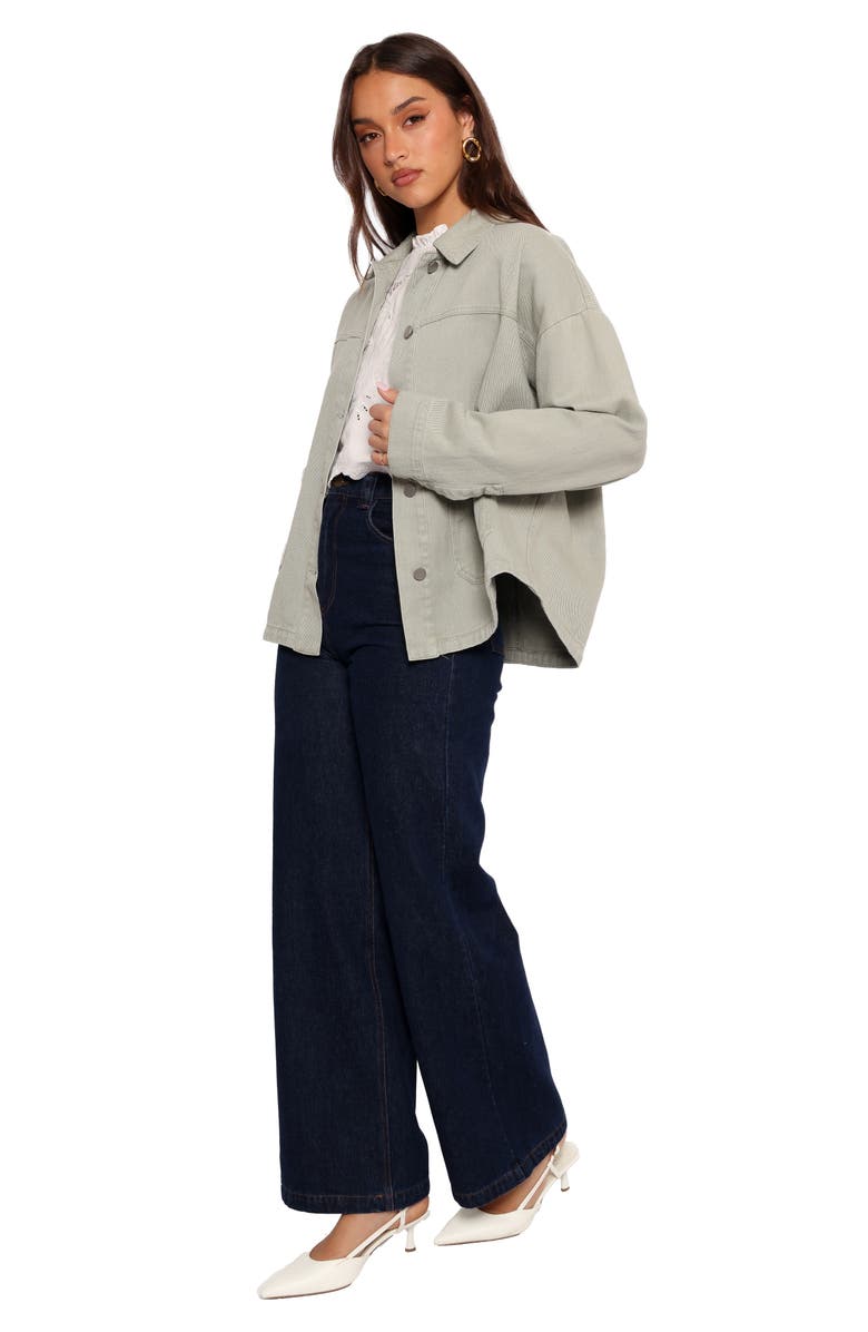 Petal & Pup Delana Denim Shirt Jacket, Alternate, color, Green