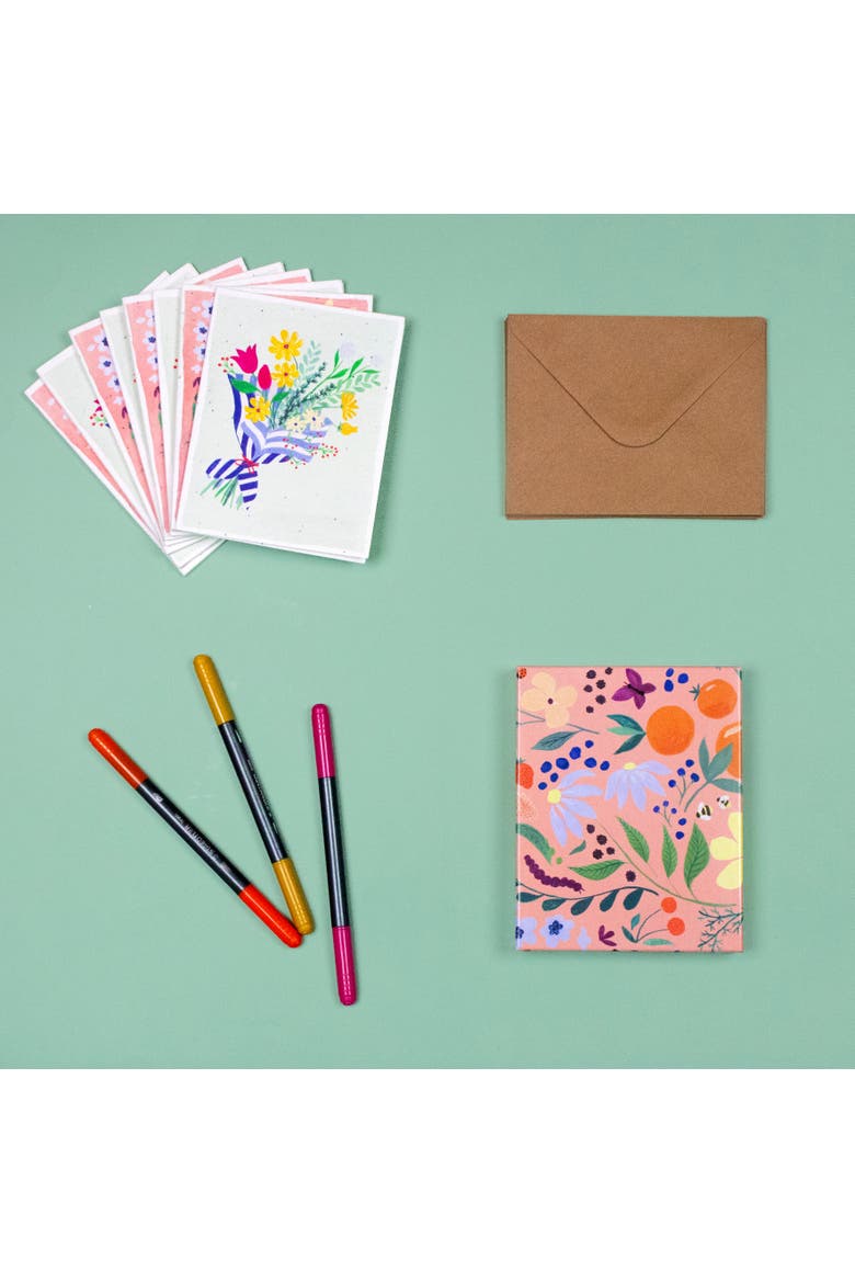 Seed Cards - Floral Print - 8-Pack, Main, color, Multi