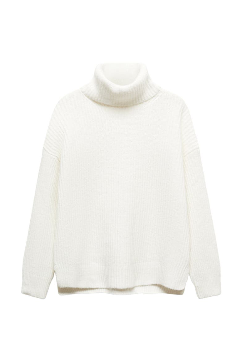 Rib Turtleneck Sweater, Main, color, ECRU