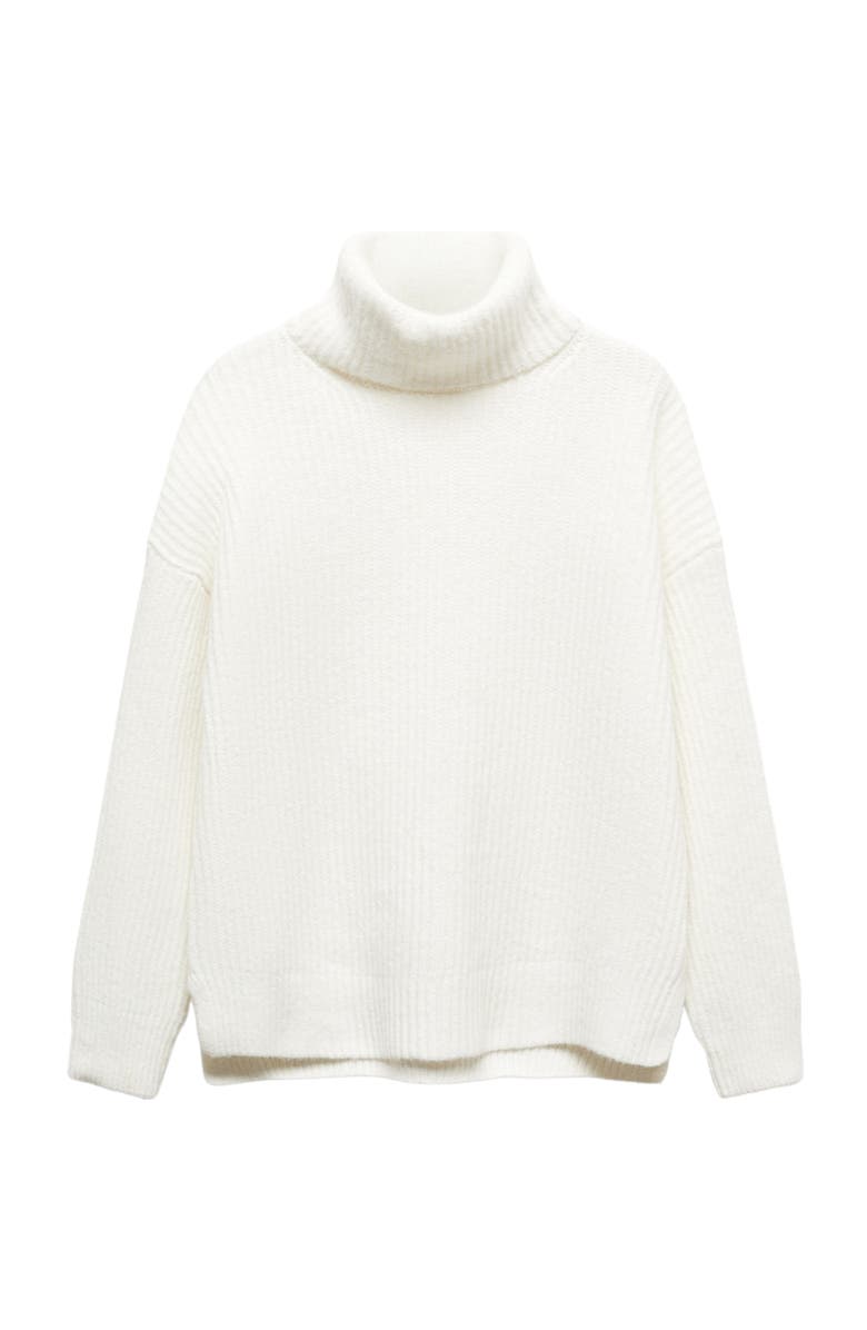 MANGO Rib Turtleneck Sweater, Main, color,