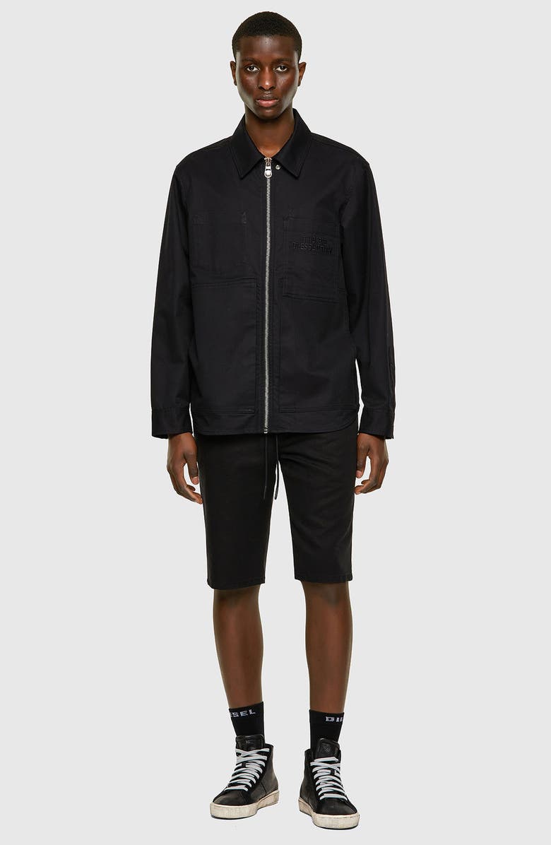 DIESEL<sup>®</sup> Krooshort Stretch Cotton Blend Jogger Shorts, Alternate, color,