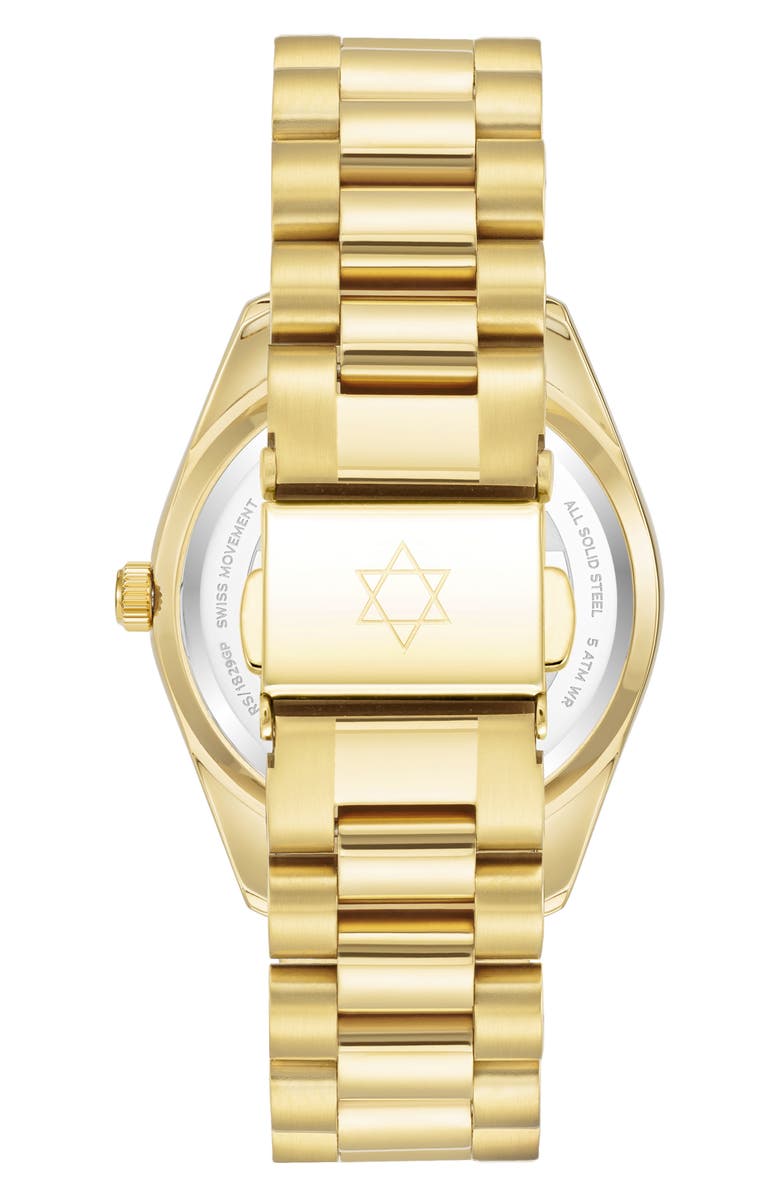 Rachie Shnay The Mazel Malachite Bracelet Watch, 36mm, Alternate, color, Malachite