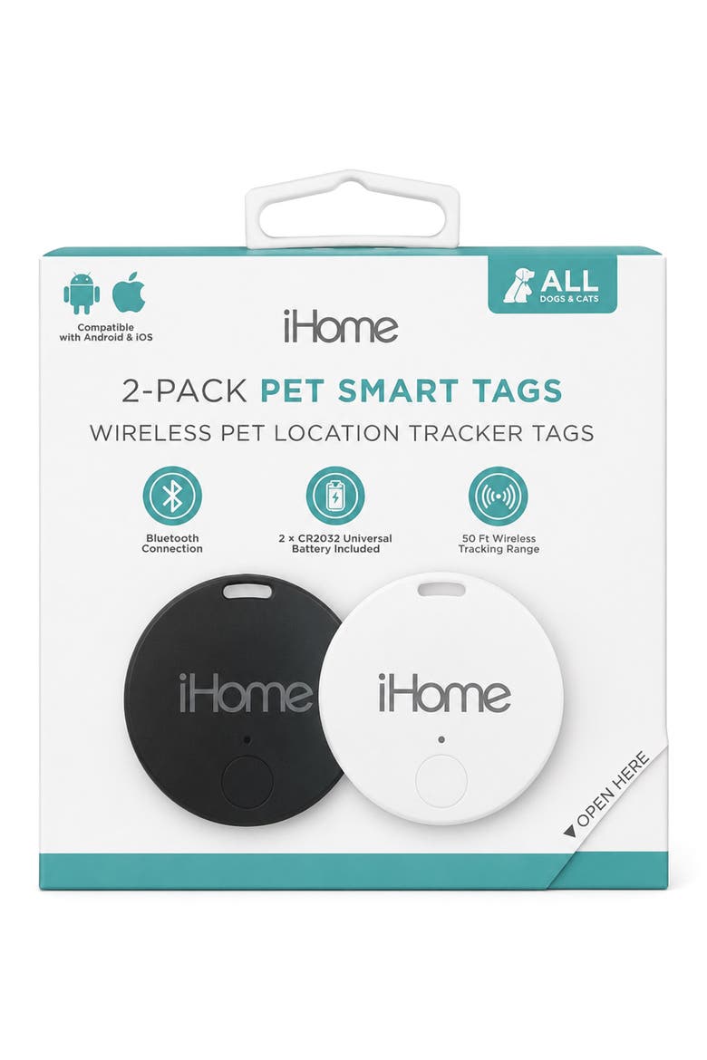 2-Pack Pet Smart Tags, Main, color, BLACK AND WHITE