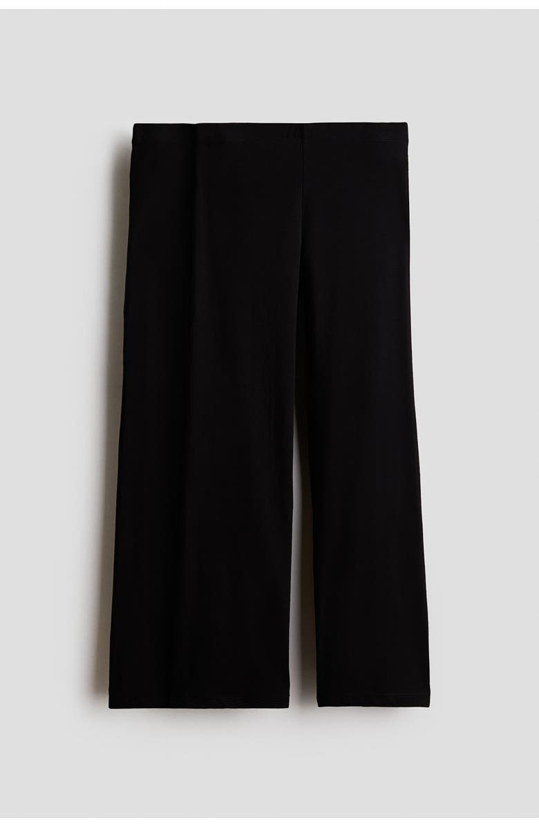 H&M 2-pack Flared Cotton Leggings, Main, color, Black