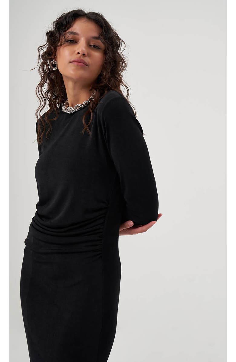 Mizalle MZL Long Sleeved Gathered Dress, Alternate, color,