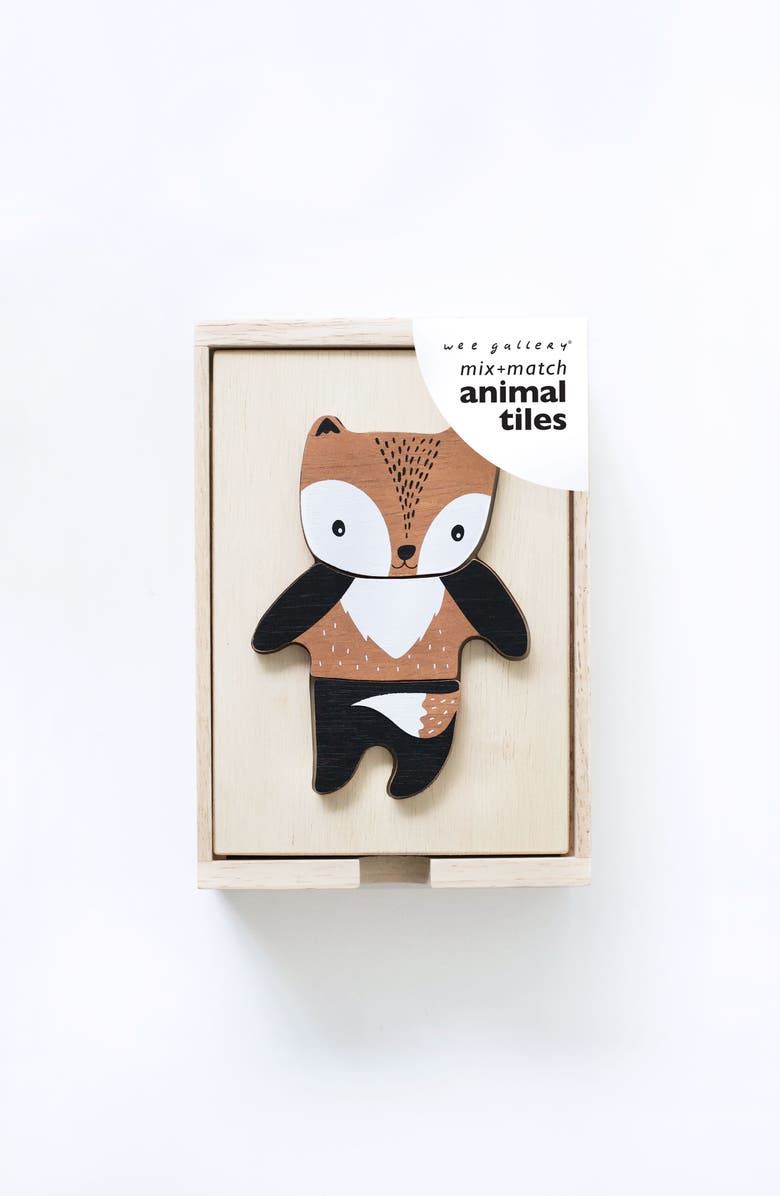 Wee Gallery Mix and Match Dress Up Tiles, Alternate, color, Animals