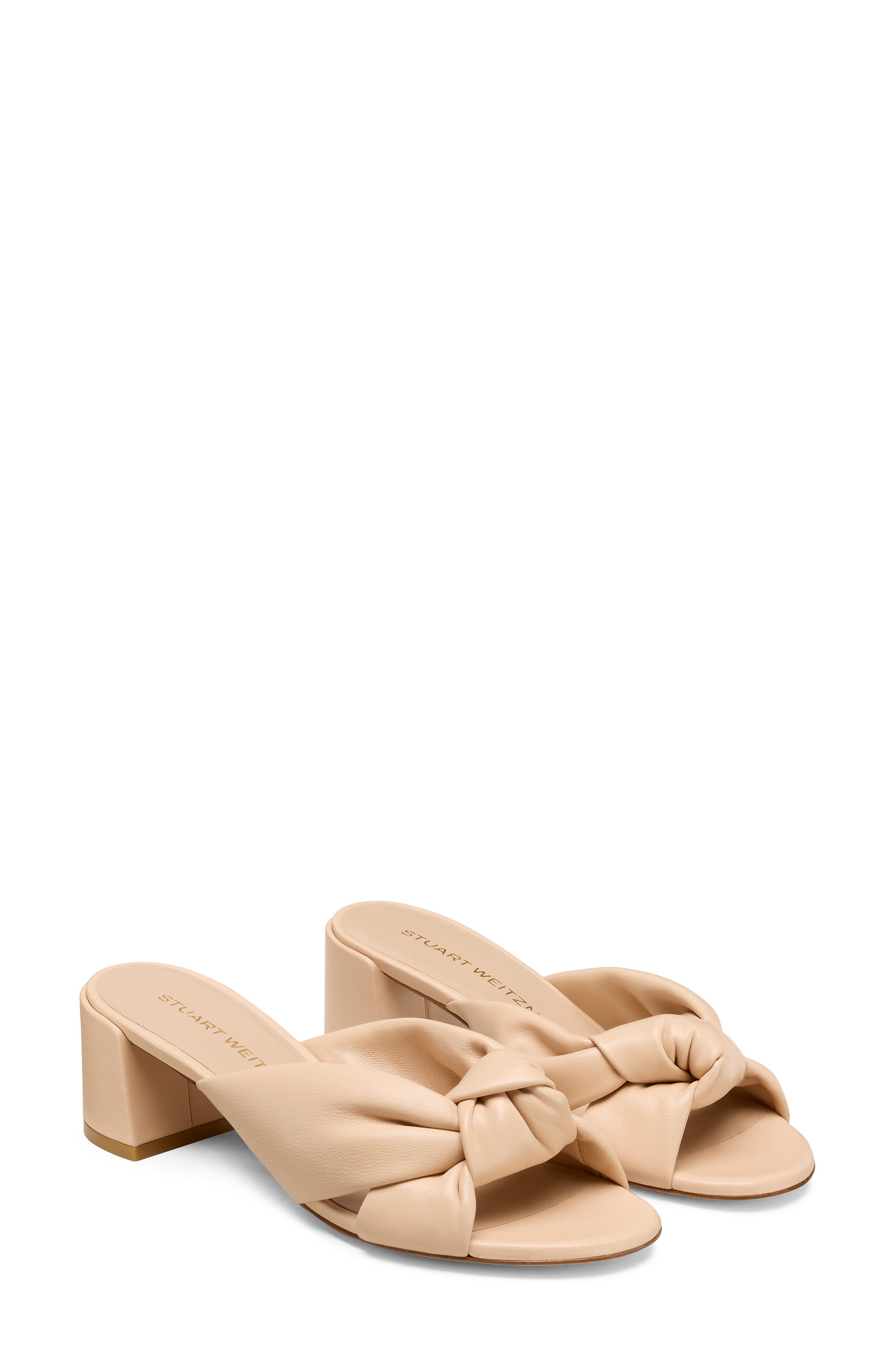 Stuart Weitzman Soplaya Block Slide 50, Alternate, color, Barely Beige