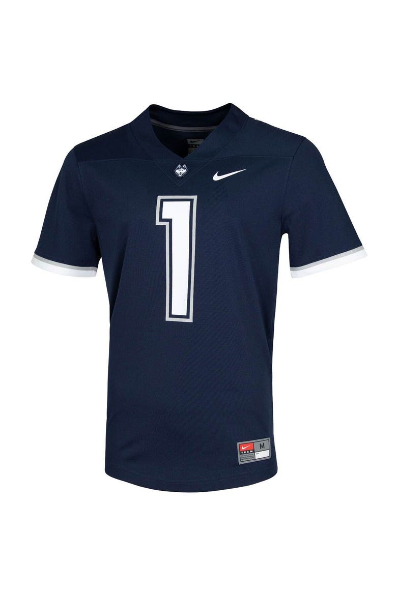 Men's Nike #1 Navy UConn Huskies Untouchable Game Jersey, Alternate, color, Navy