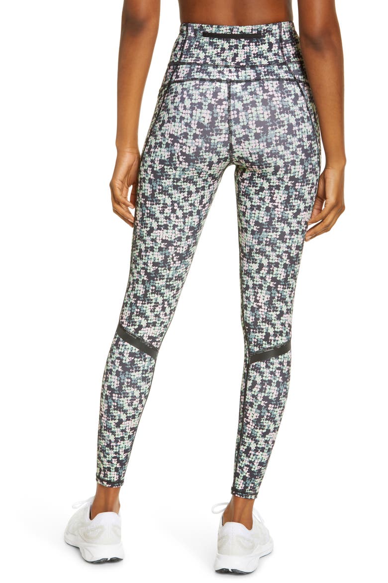 Zero Gravity Pocket 7/8 Running Leggings, Alternate, color, GREEN SB OVERLAY PRINT