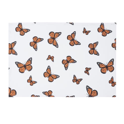 C & F Home C&f Home Monarch Butterfly Placemat, Set Of 6, 14" X 20" In White