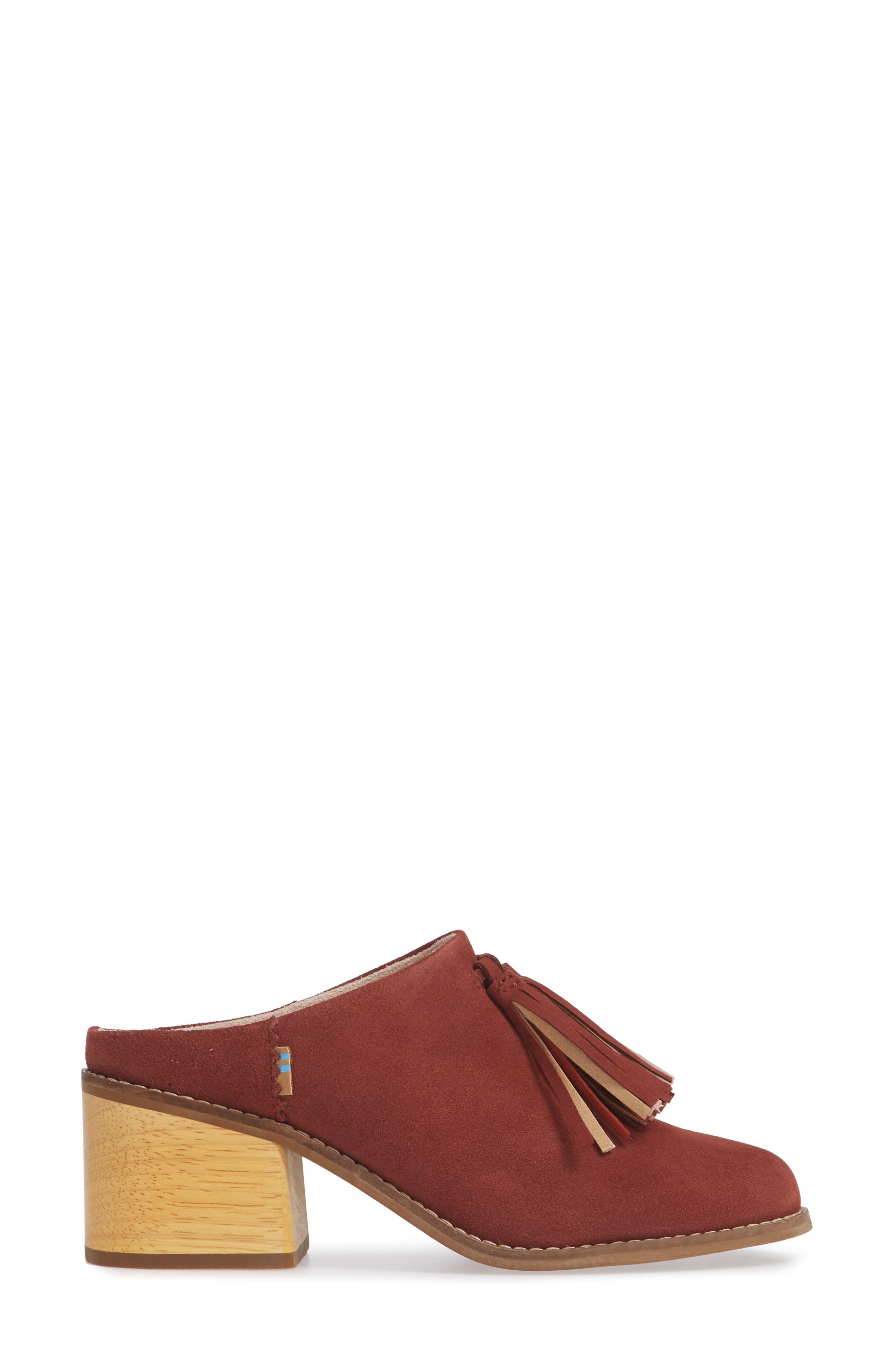 Leila Tassel Mule, Alternate, color, MUSCAT SUEDE/ TASSEL