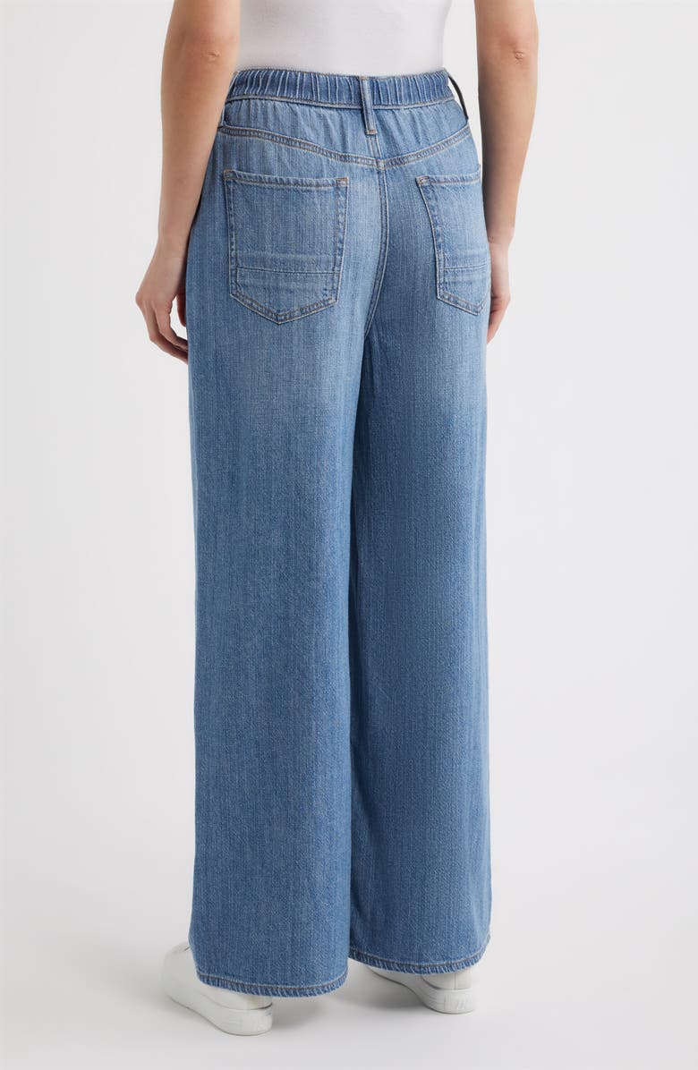 CITY BLUES Drawstring Wide Leg Jeans, Alternate, color, Medium Indigo