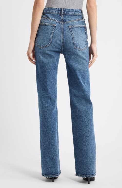 Frame The Arrow High Waist Relaxed Bootcut Jeans In Blue