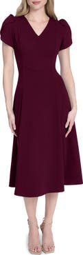 Calvin Klein Tulip Sleeve Midi Dress