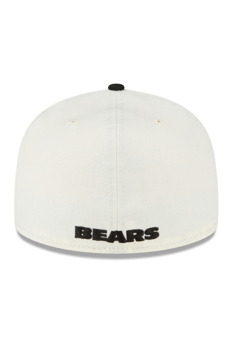 Men's New Era Cream/Black Chicago Bears Chrome Collection 59FIFTY Fitted Hat, Alternate, color, Cream