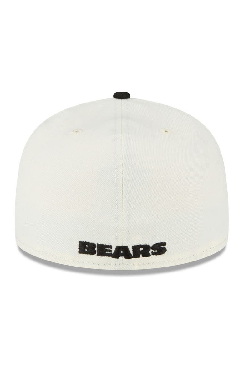 New Era Men's New Era Cream/Black Chicago Bears Chrome Collection 59FIFTY Fitted Hat, Alternate, color, 