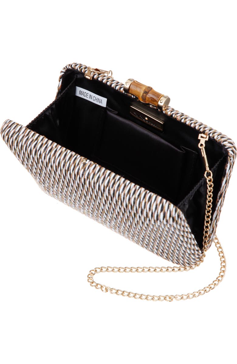 Nina Malia Frame Clutch, Alternate, color, Neutral Multi