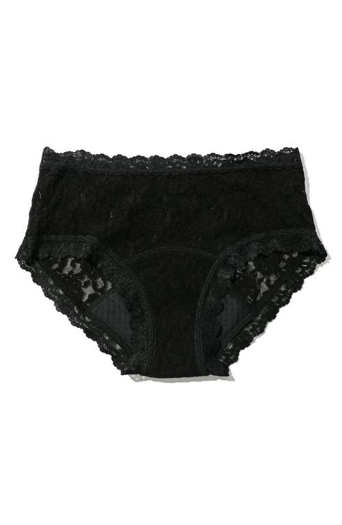 Hanky Panky x Saalt Signature Lace® Leakproof Boyshorts in Black at Nordstrom, Size X-Large