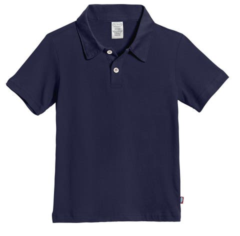 Baby Boys Soft 100% Cotton Jersey 2-Button Short Sleeve Polo Shirt