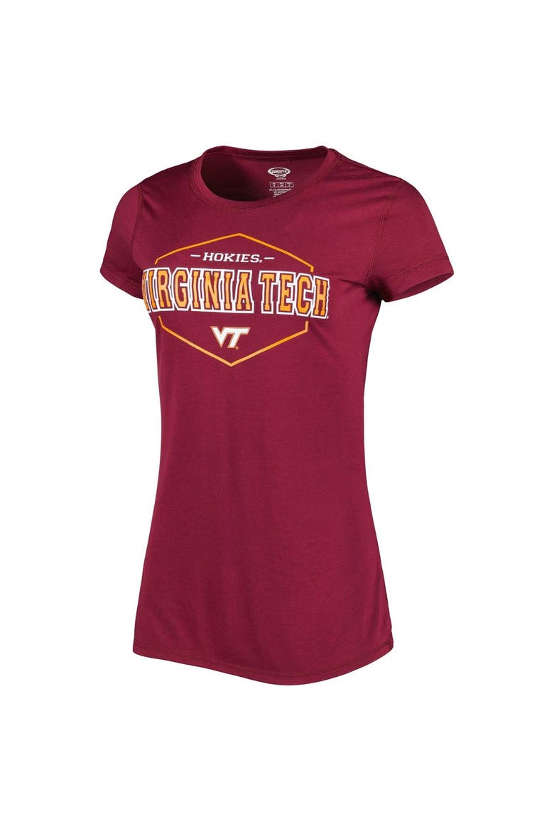Women's Concepts Sport Maroon/Black Virginia Tech Hokies Badge T-Shirt & Flannel Pants Sleep Set, Alternate, color, Maroon