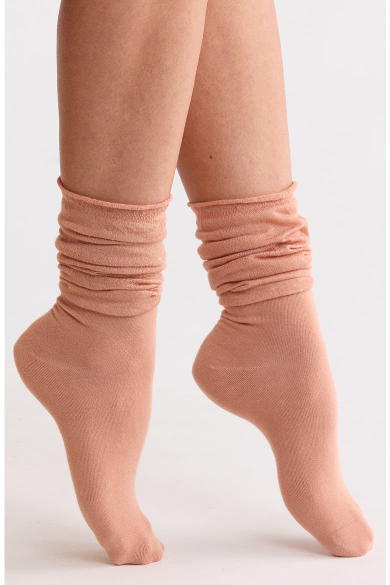 Lightweight Slouchy Knee High Socks, Main, color, MOCHA MOUSSE