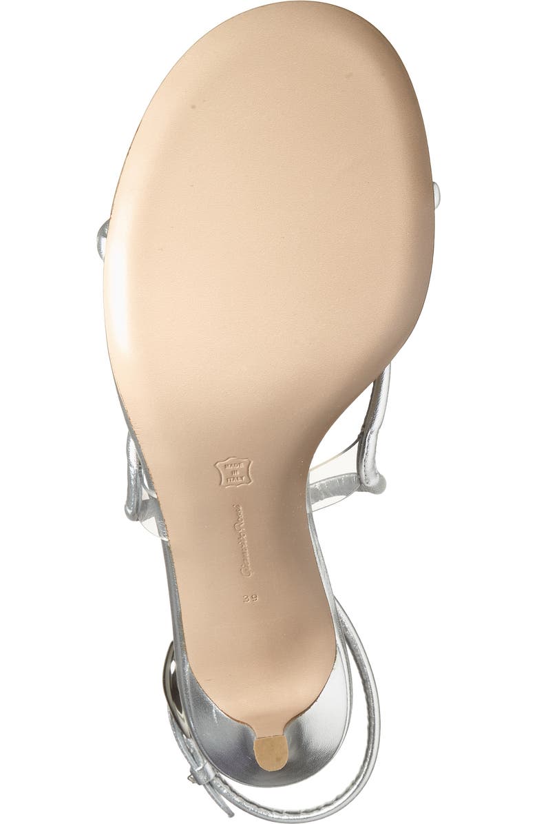 Gianvito Rossi Black Mamba Sandal, Alternate, color, Silver Trasp