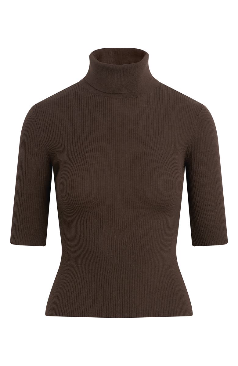 Favorite Daughter The Amelia Merino Wool Turtleneck Top, Alternate, color, Coffee
