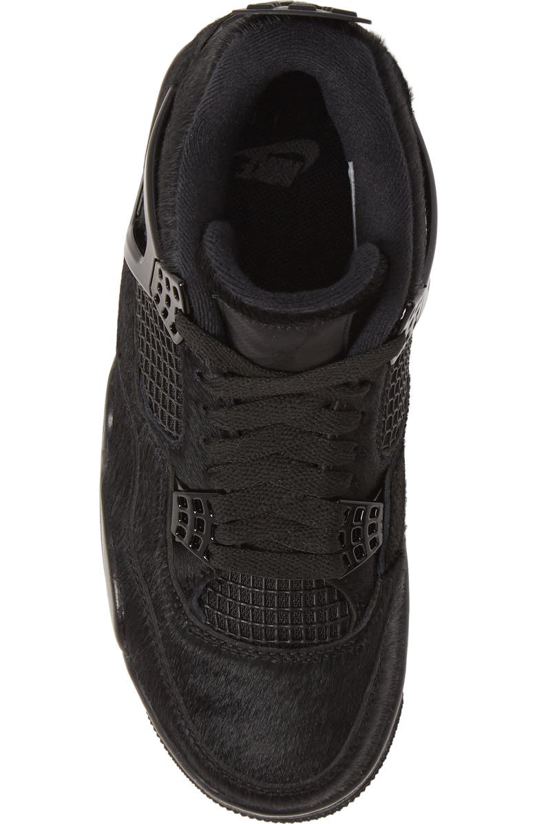 Nike x Olivia Kim Air Jordan 4 Retro Genuine Calf Hair High Top Sneaker, Alternate, color,