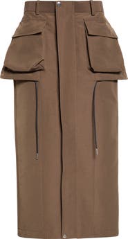 Sacai Grosgrain Bonding Midi Skirt