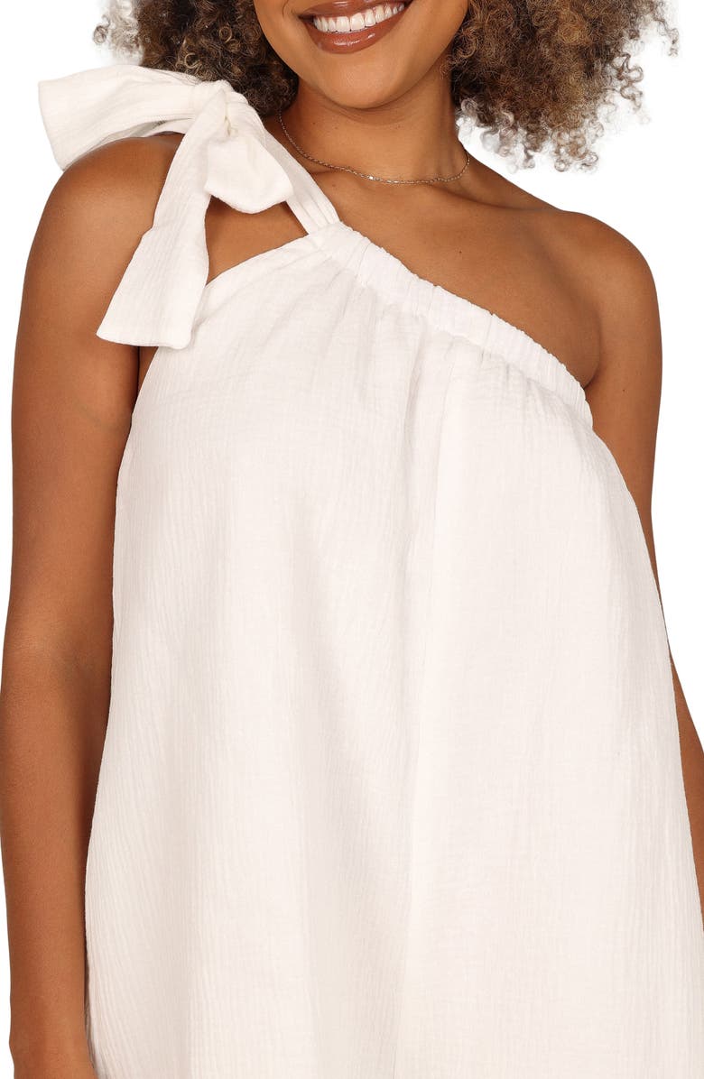 Petal & Pup Miffy One-Shoulder Cotton Romper, Alternate, color, White