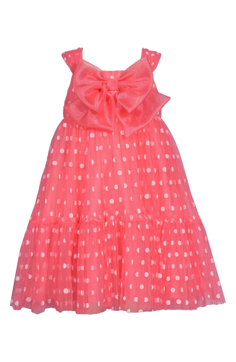 Iris & Ivy Kids' Polka Dot Tulle Tiered Dress, Main, color,