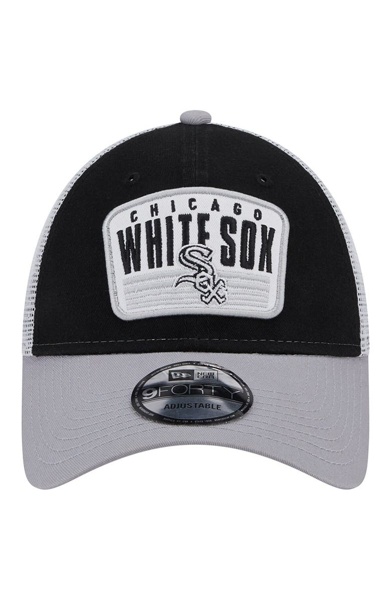 New Era Men's New Era Black Chicago White Sox Two-Tone Patch 9FORTY Snapback Hat, Alternate, color, Black