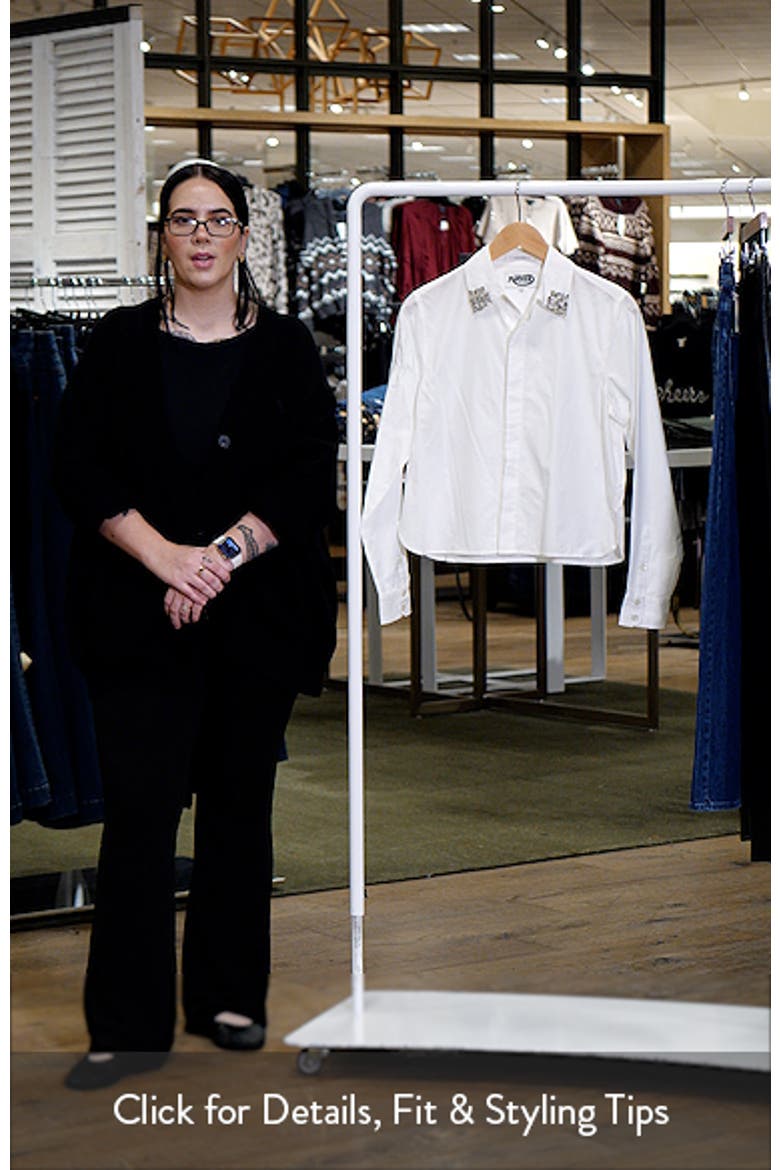 The Honor Rhinestone Detail Cotton Button-Up Shirt video