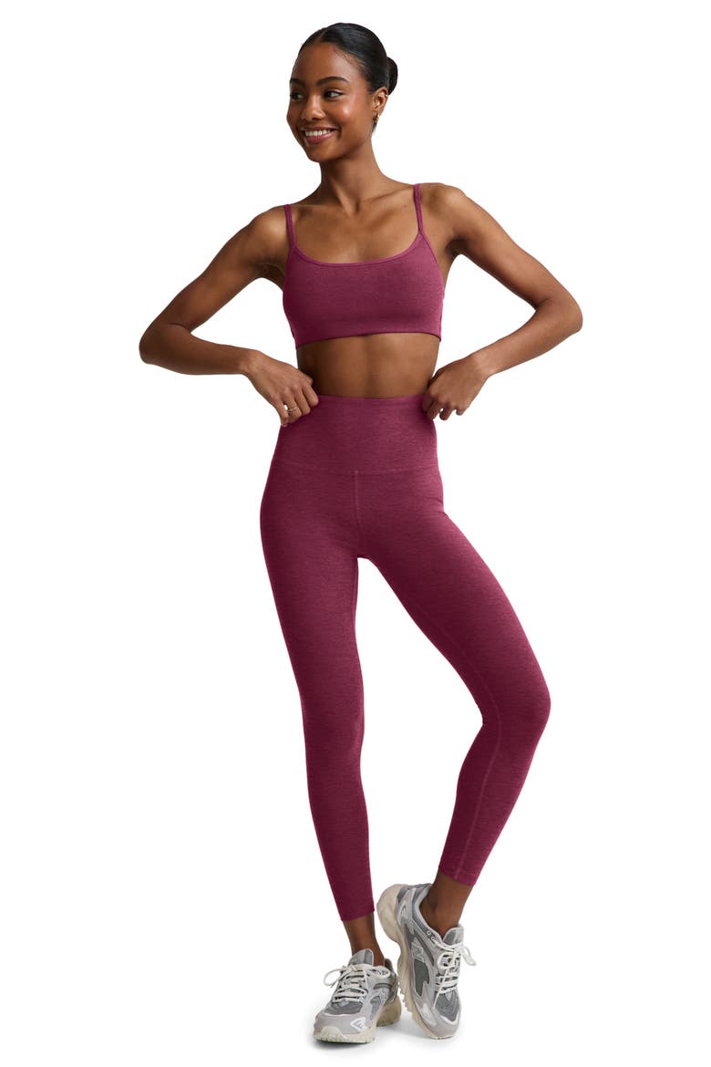 Caught in the Midi High Waist Leggings, Alternate, color, POMEGRANATE HEATHER