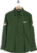 Von Dutch Patch Graphic Button-Up Shirt