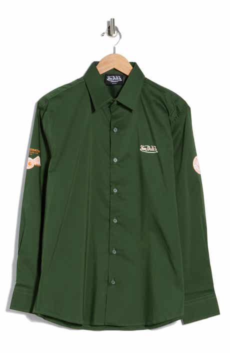 Von Dutch Patch Graphic Button-Up Shirt