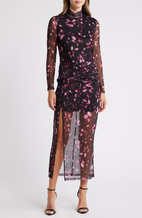 Floral Print Long Sleeve Dress