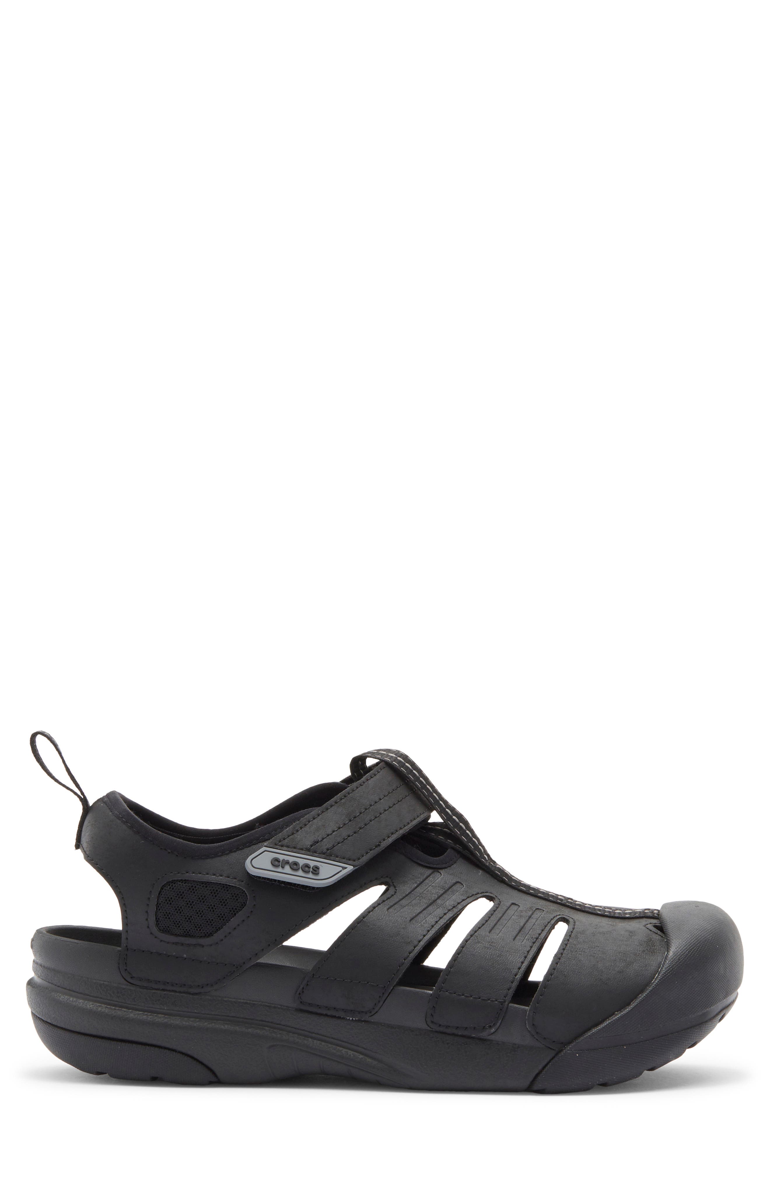 CROCS Yukon Fisherman Sandal, Alternate, color, Black