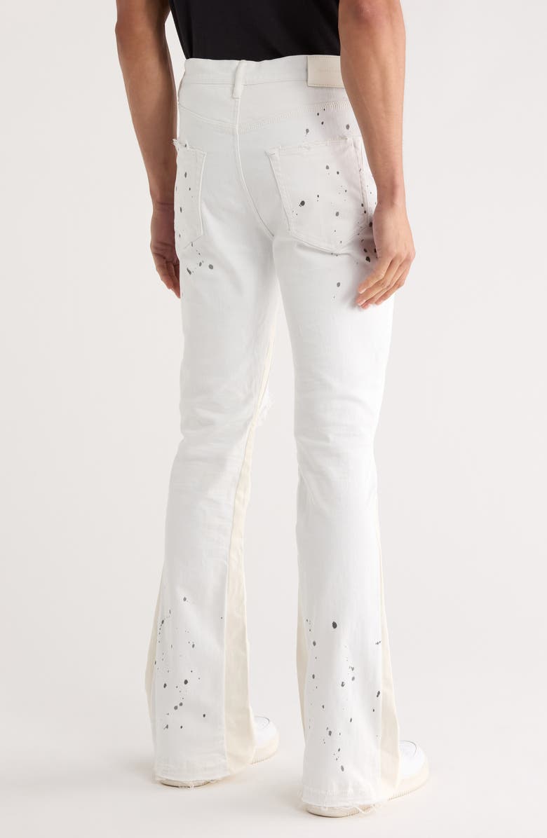 PURPLE BRAND Blowout Double Panel Flare Jeans, Alternate, color, White