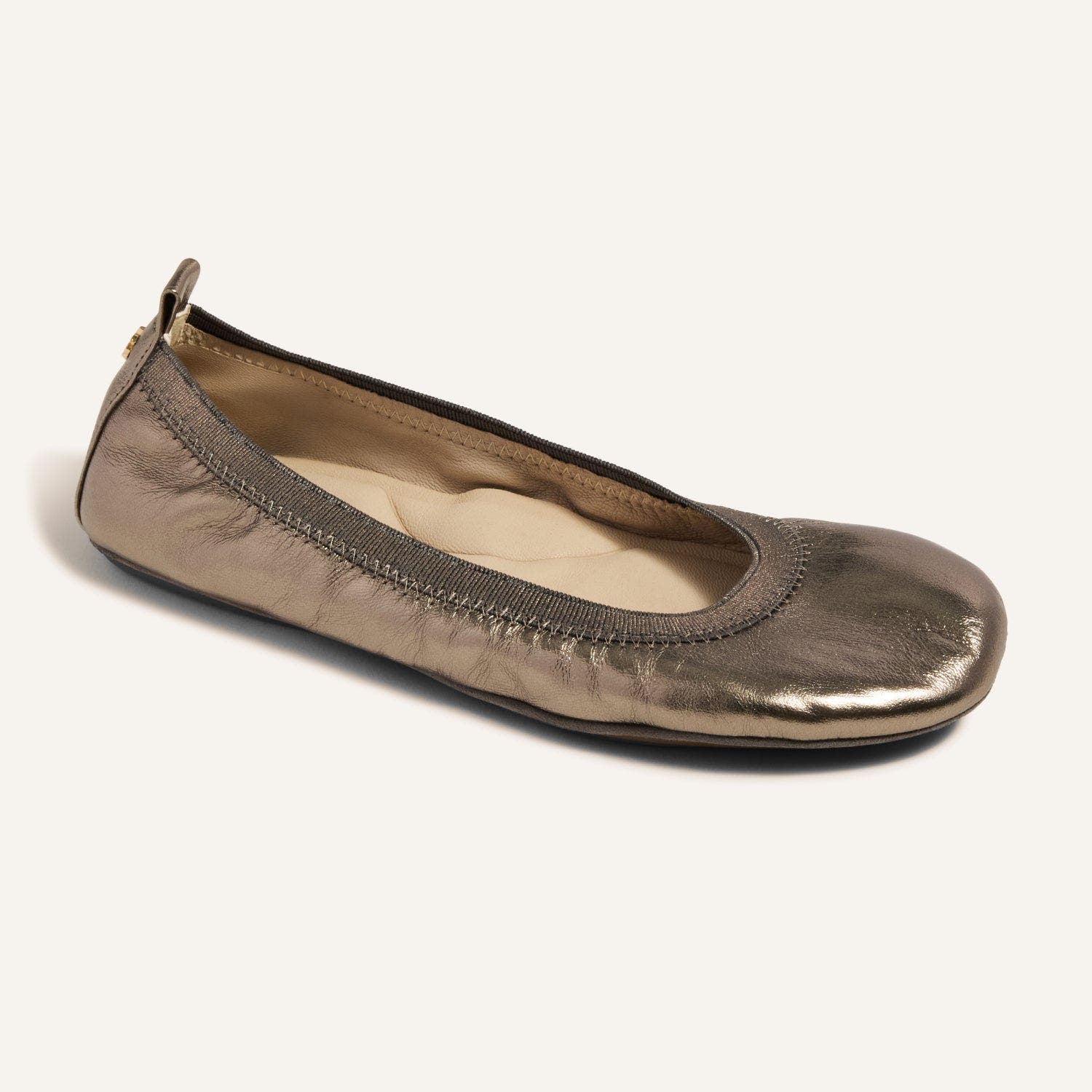 Samara Foldable Ballet Flat, Main, color, Pewter