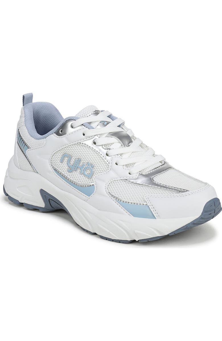 Rykä Generation Sneaker, Main, color, White/ Blue Leather/ Mesh