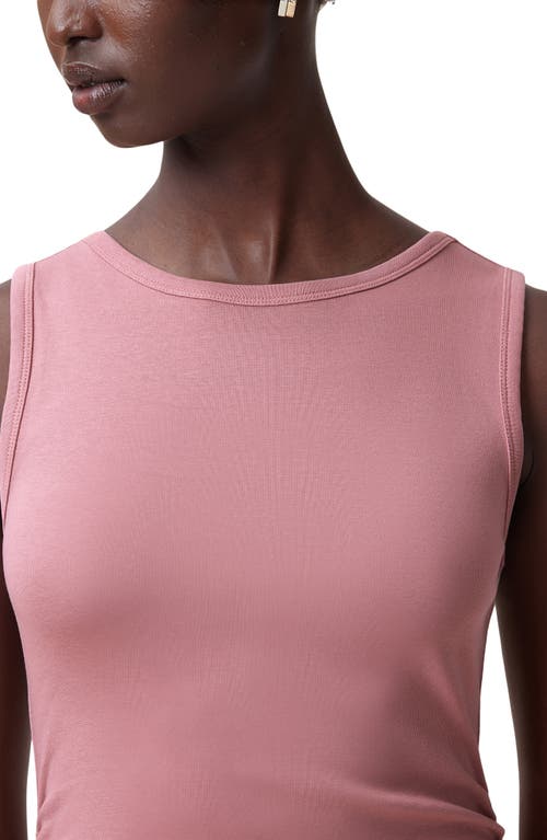 Allsaints Katarina Ruched Side Maxi Dress In Ash Rose Pink