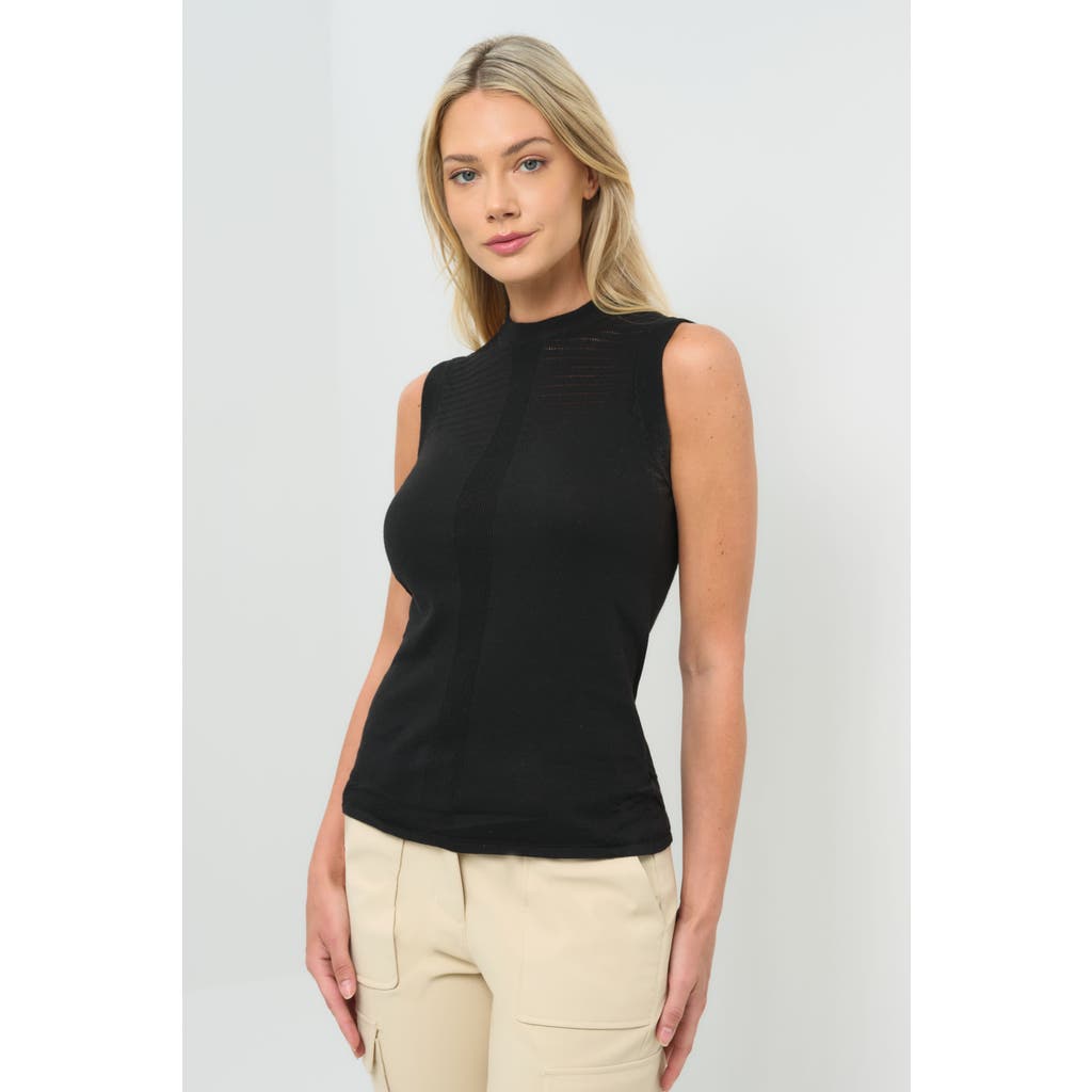 Anatomie Evie Sleeveless Sweater Knit Top In Black