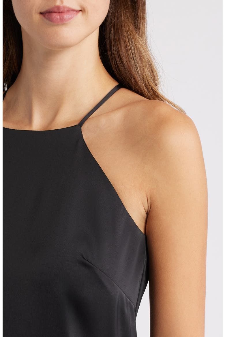 Satin Midi Slipdress, Alternate, color, ANNE BLACK