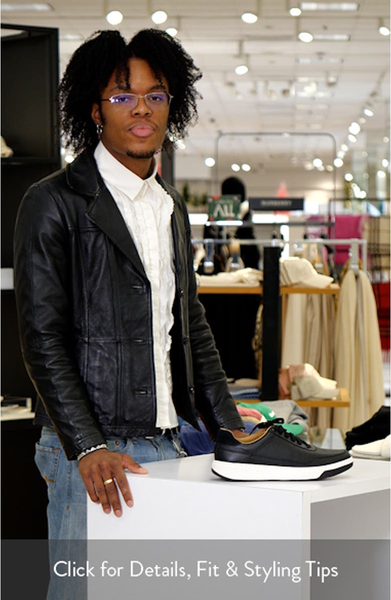 Dawson Perforated Leather Sneaker, sales video thumbnail