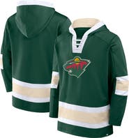 FANATICS Men's Fanatics  Green Minnesota Wild Inside Line Fleece Pullover Hoodie